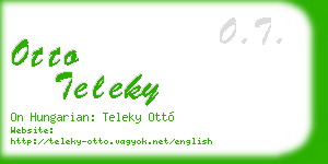otto teleky business card