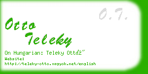 otto teleky business card